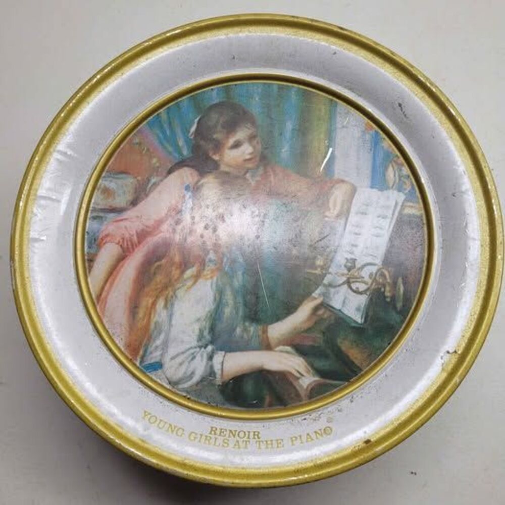 Renoir Young Girls at the Piano Vintage Tin